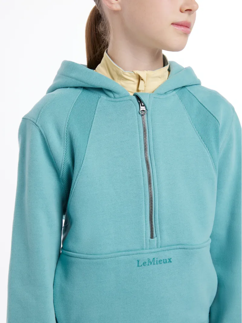 LeMieux Young Rider Harriet Pop Over Hoodie Lagoon-2