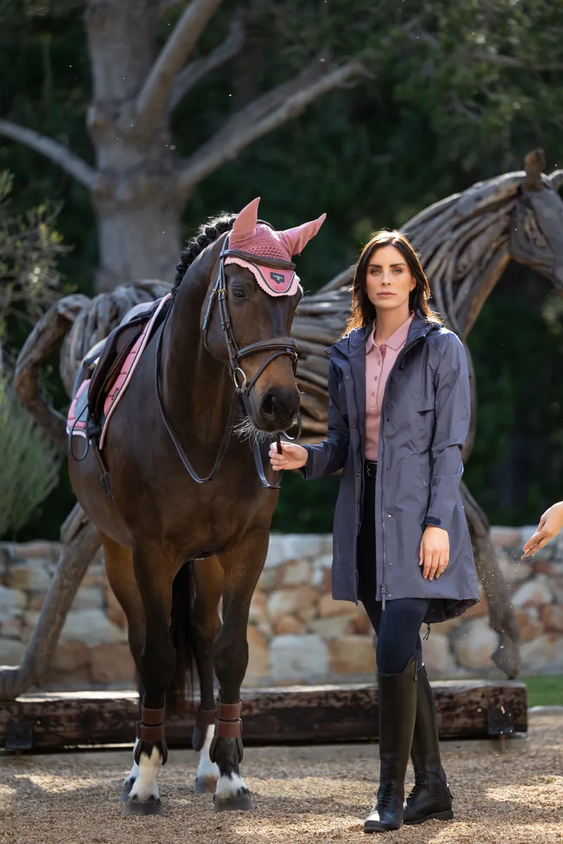 LeMieux Womens Grace Long Rain Jacket Dusk Blue-5