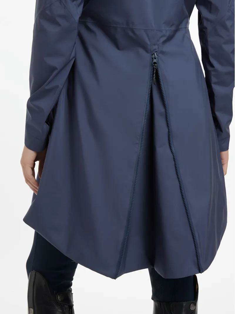 LeMieux Womens Grace Long Rain Jacket Dusk Blue-2