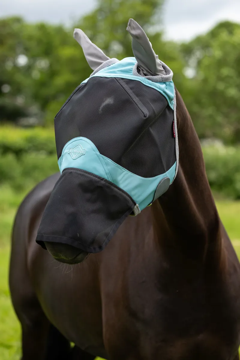 LeMieux Visor-Tek Full Fly Mask Lagoon-1