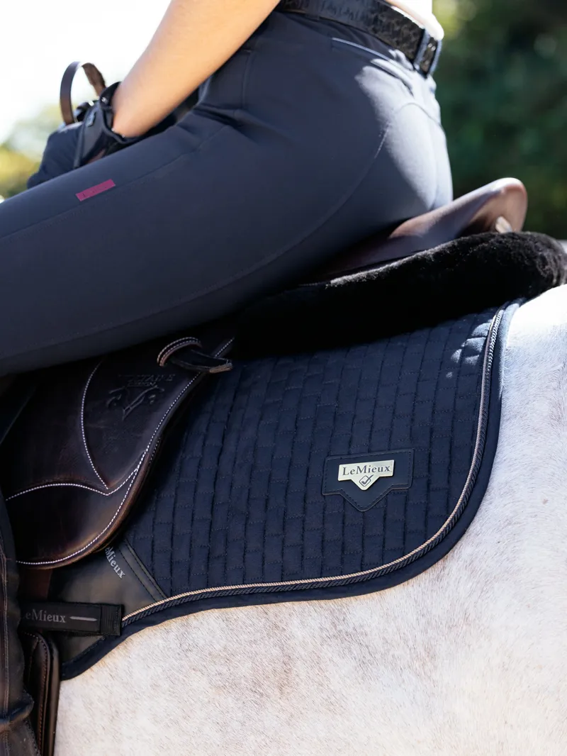 LeMieux Puissance Suede Close Contact Pad Navy-1