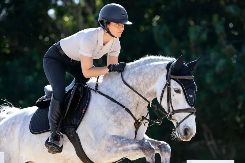 LeMieux Puissance Suede Close Contact Pad Navy-5