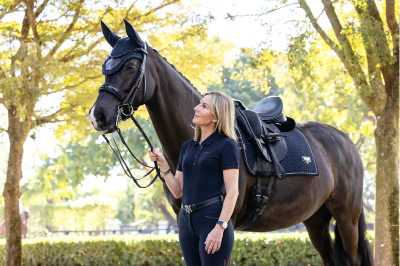 LeMieux Puissance Suede Dressage Pad Navy-2