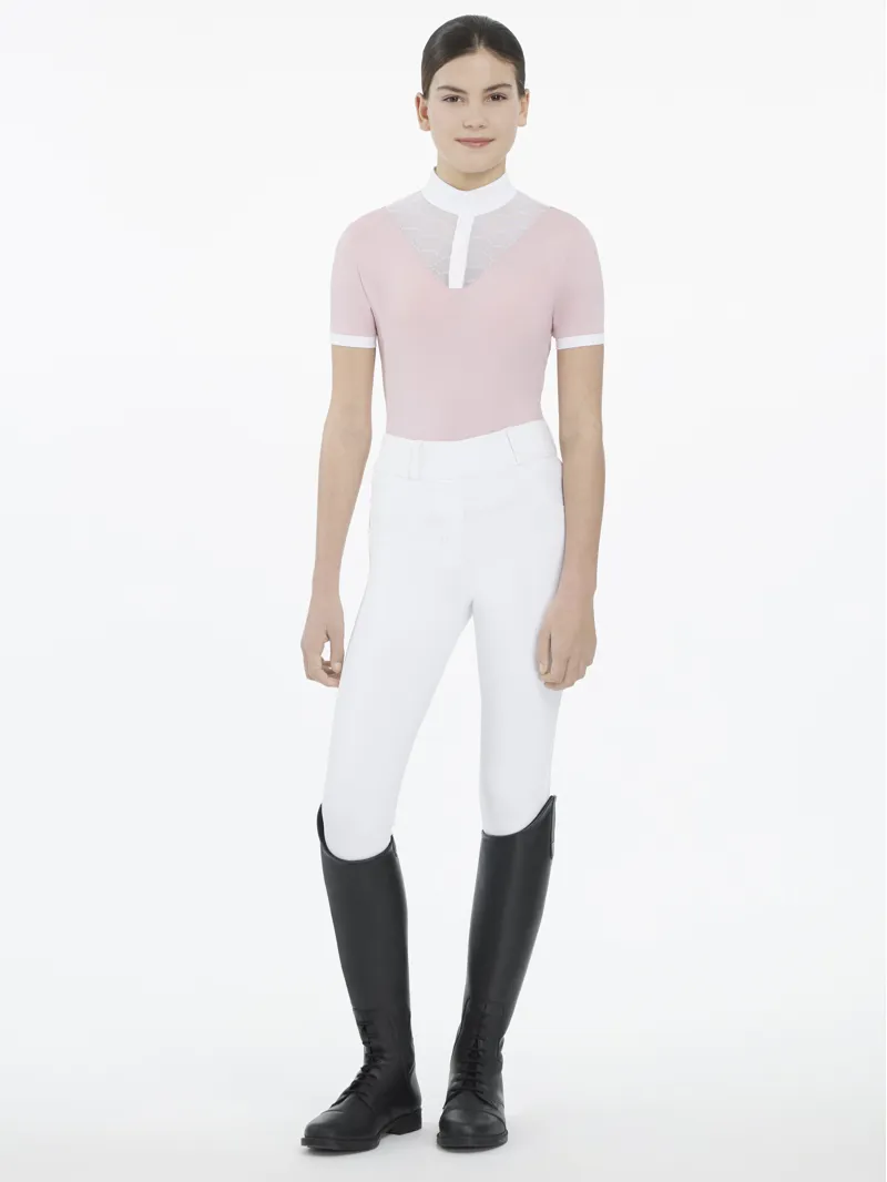 LeMieux Young Rider Eva Short Sleeve Show Shirt Blossom-3