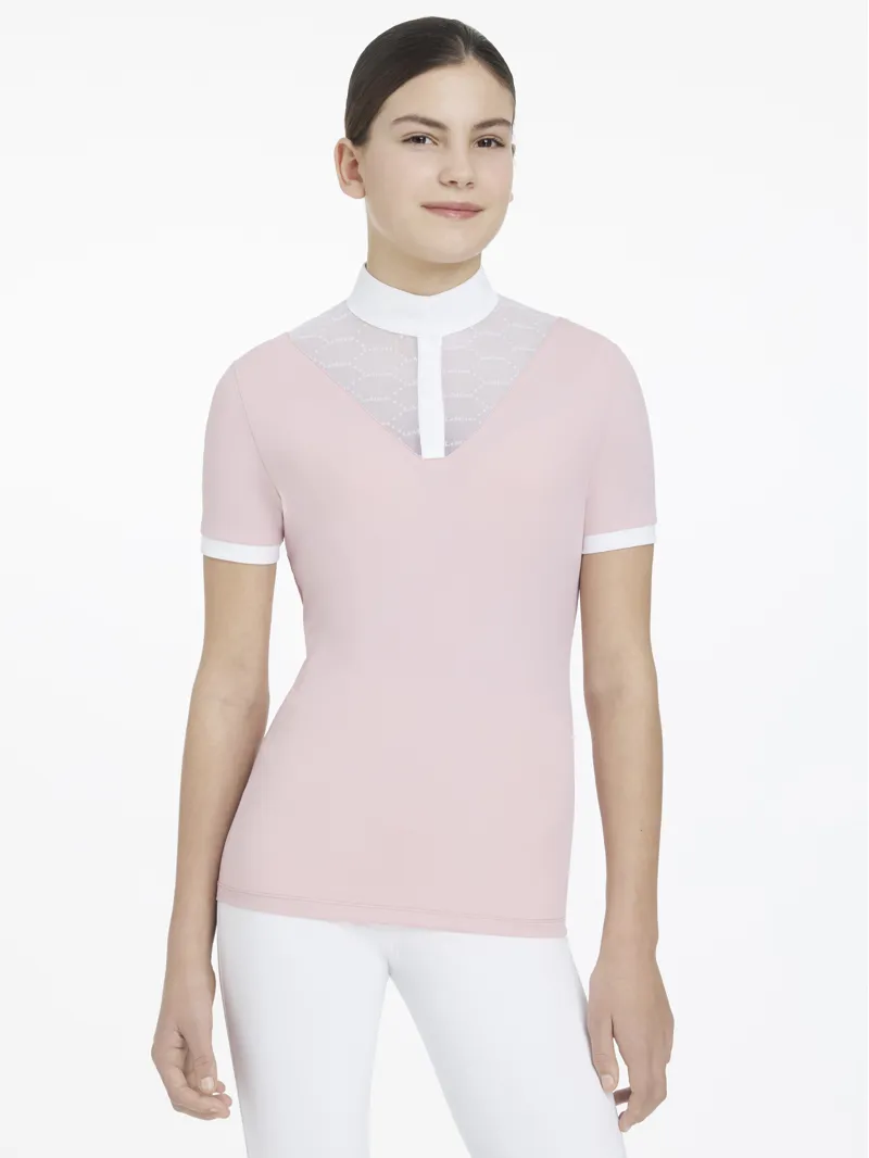 LeMieux Young Rider Eva Short Sleeve Show Shirt Blossom