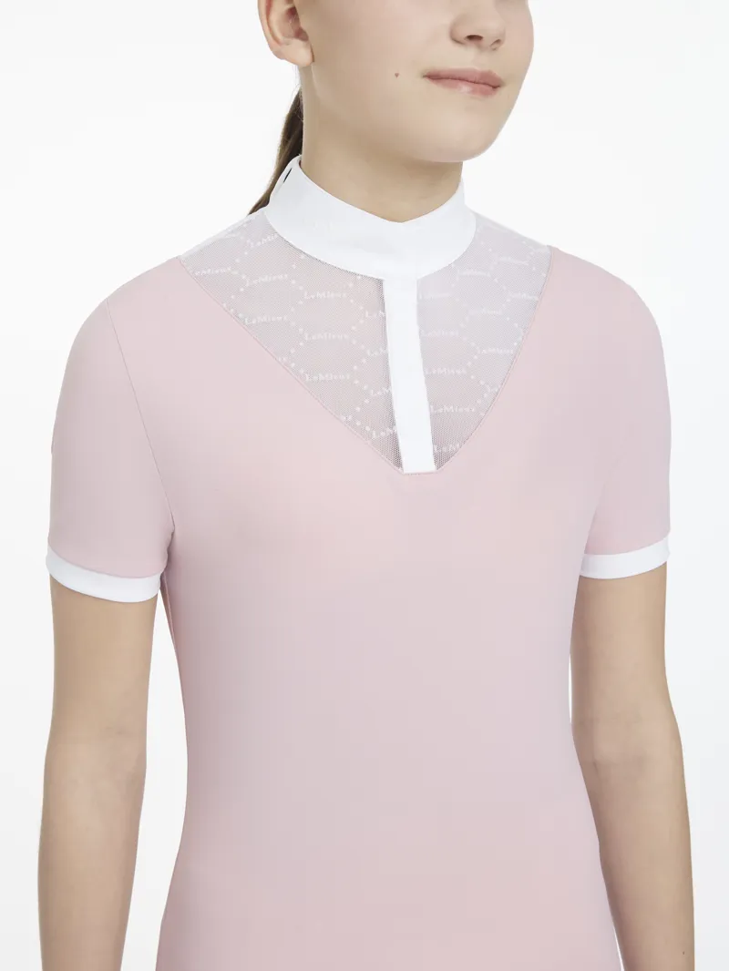 LeMieux Young Rider Eva Short Sleeve Show Shirt Blossom-2