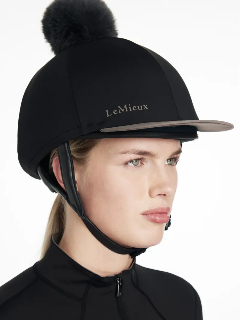 LeMieux Classique Pom Hat Silk Black-3