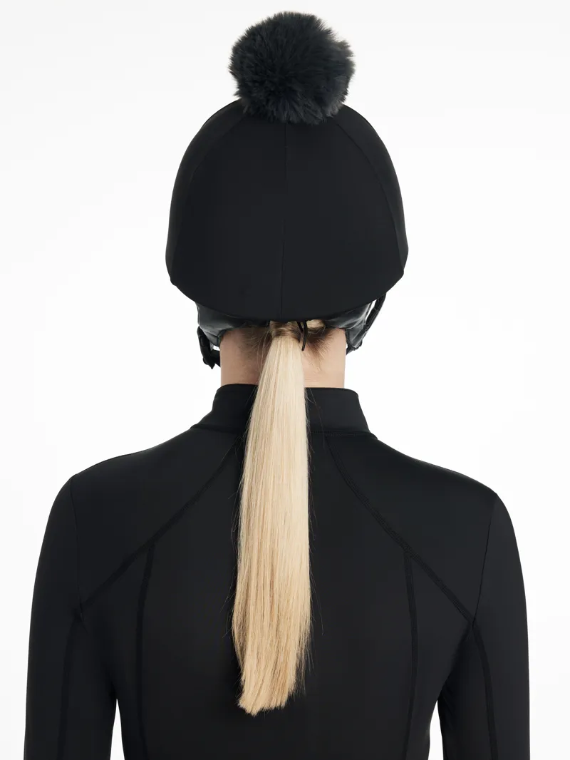 LeMieux Classique Pom Hat Silk Black-4