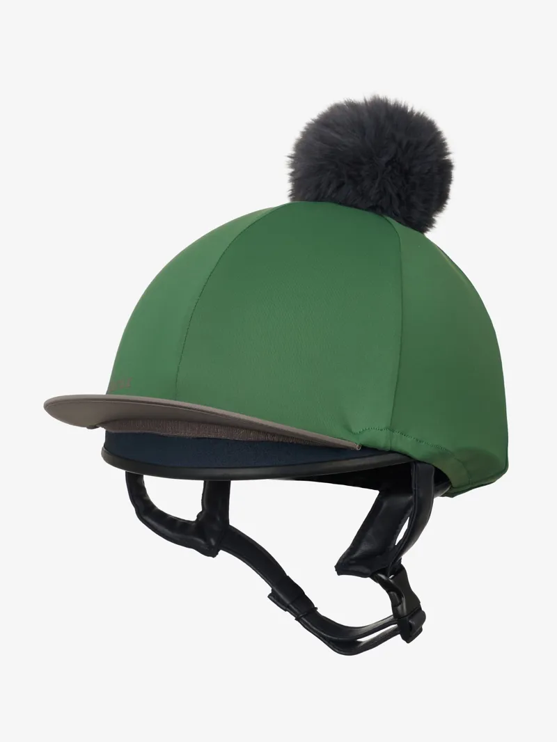 LeMieux Classique Pom Hat Silk Hunter Green-1