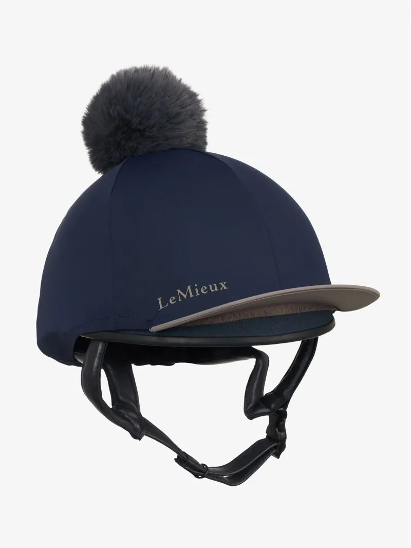 LeMieux Classique Pom Hat Silk Navy-2