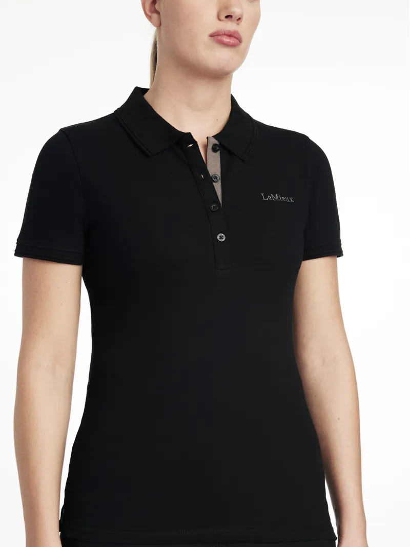 LeMieux Womens Classique Polo Shirt Black-2