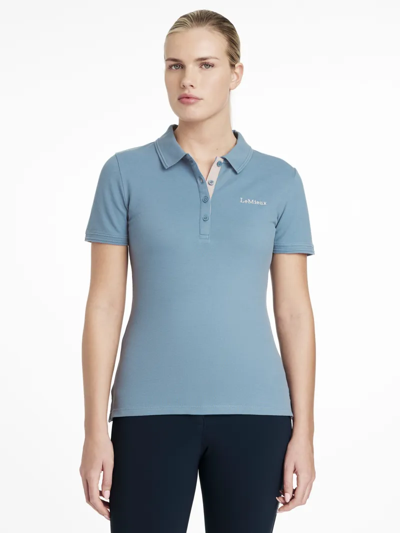 LeMieux Womens Classique Polo Shirt Ice Blue