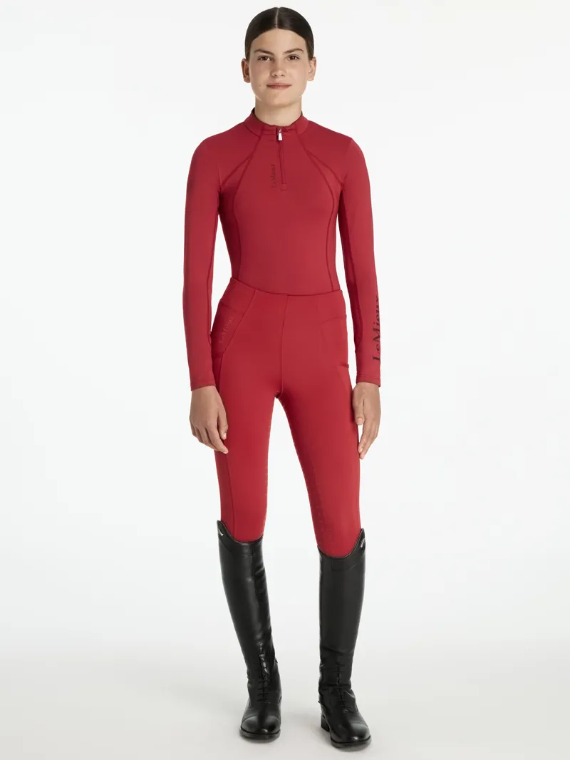 LeMieux Young Rider Classique Base Layer Chilli-3
