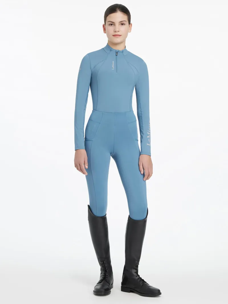 LeMieux Young Rider Classique Base Layer Ice Blue-1