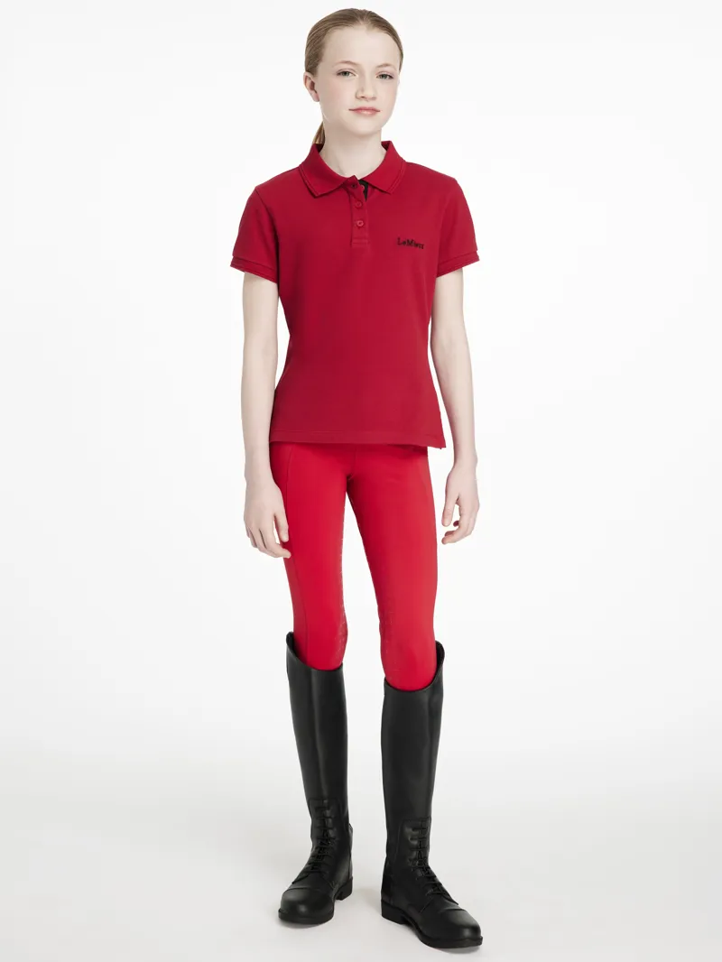 LeMieux Young Rider Classique Polo Shirt Chilli-2