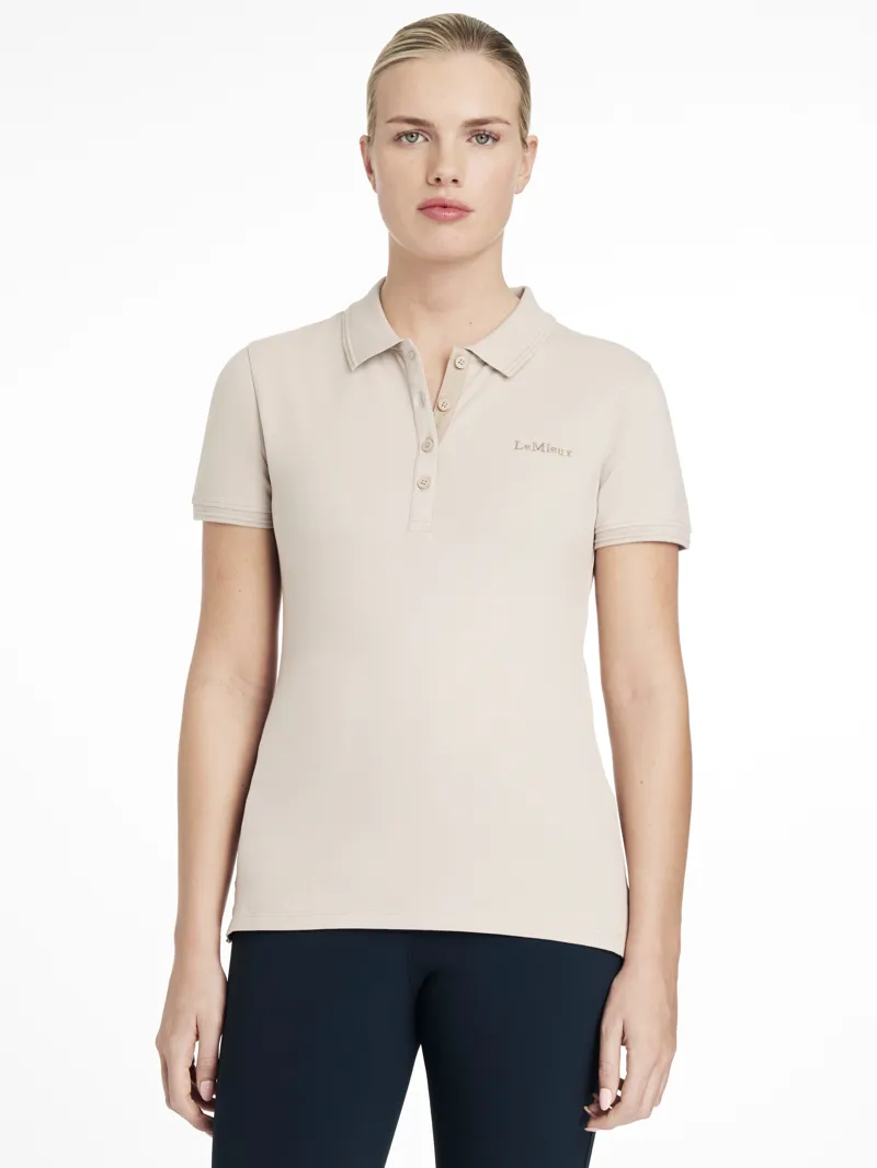 LeMieux Womens Classique Polo Shirt Stone