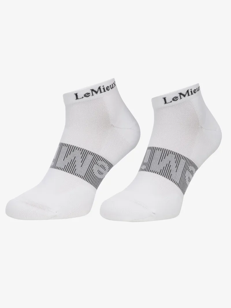 LeMieux Trainer Sock 3 Pack White-1