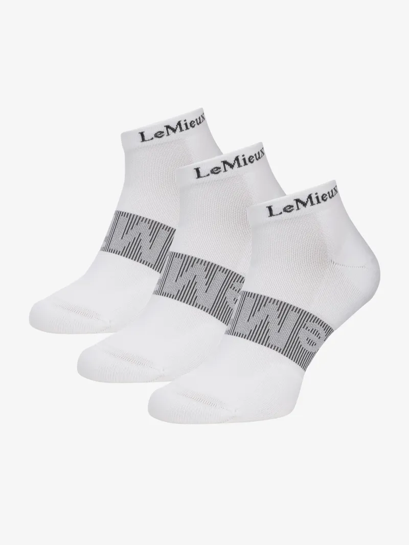 LeMieux Trainer Sock 3 Pack White