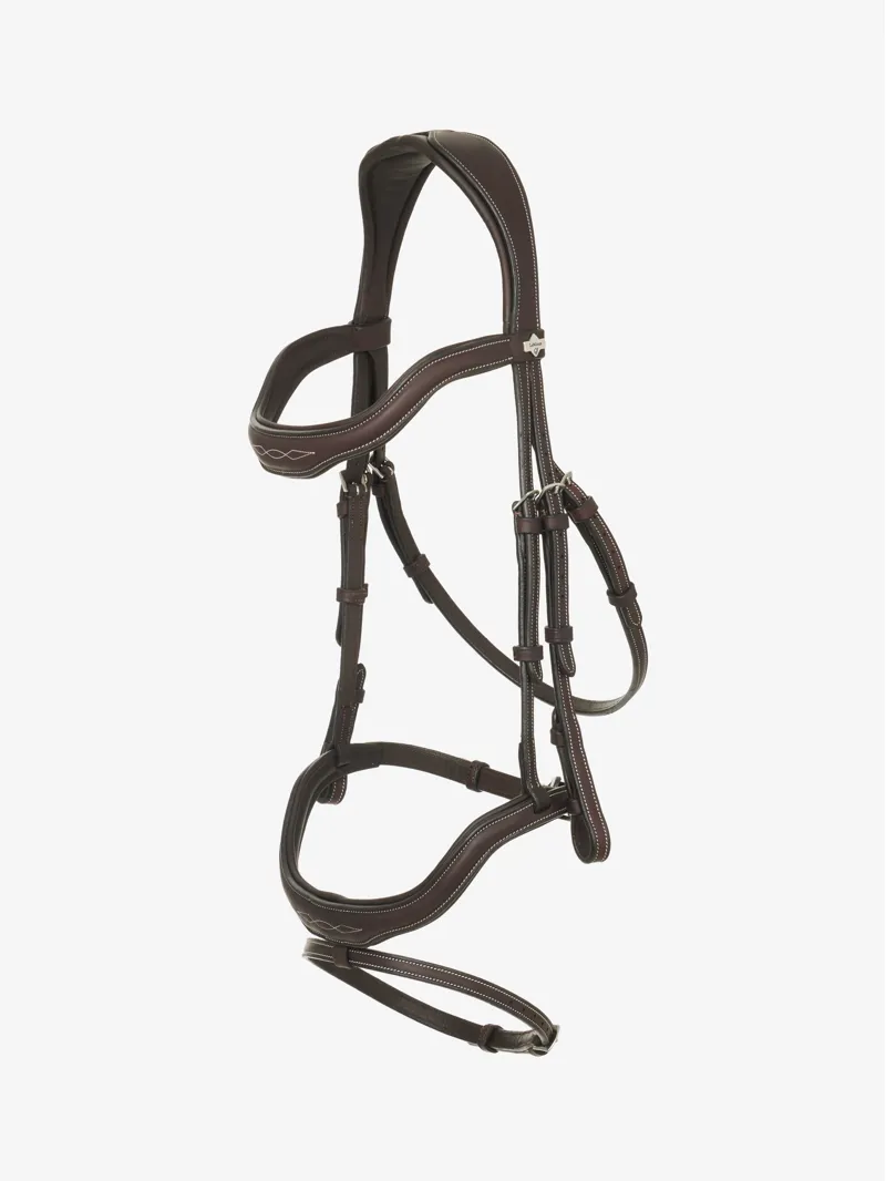 LeMieux Kudos Contour Flash Bridle Brown