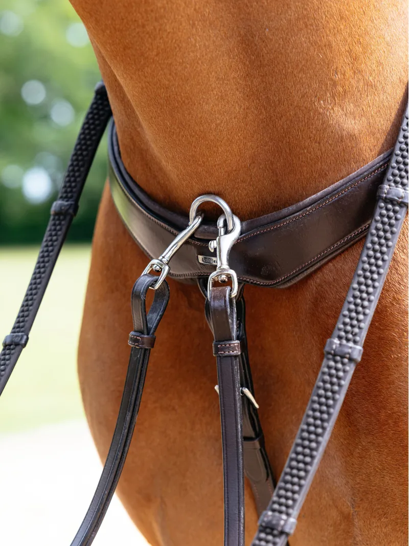 LeMieux Kudos Bridge Breastplate Havana-2