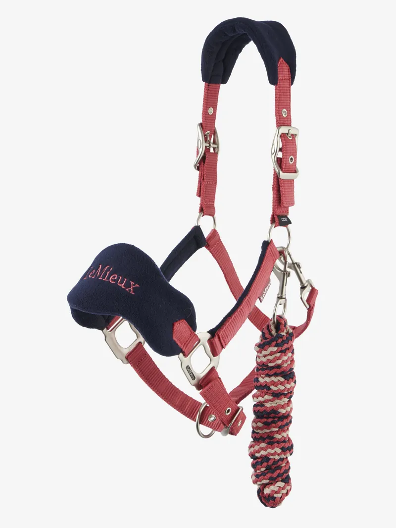 LeMieux Vogue Headcollar and Leadrope Cranberry/Navy