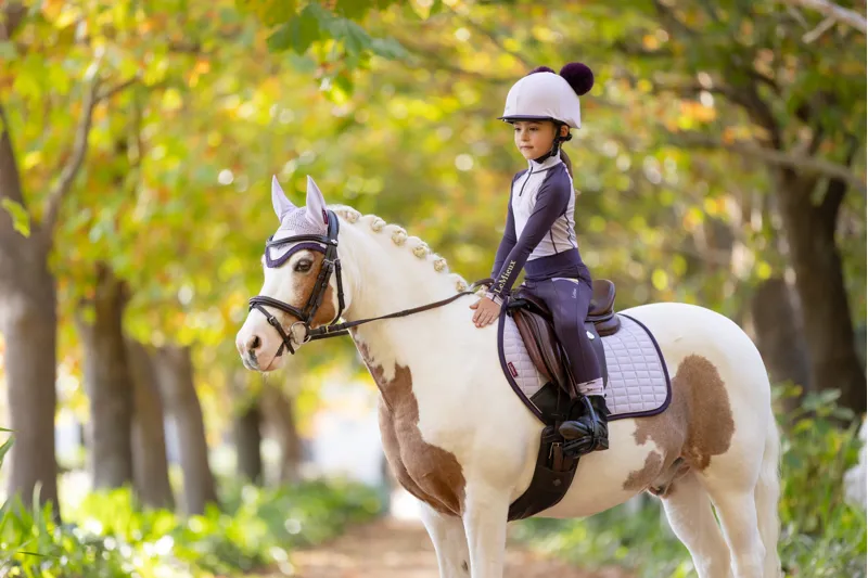 LeMieux Mini Suede Close Contact Square Lilac-3