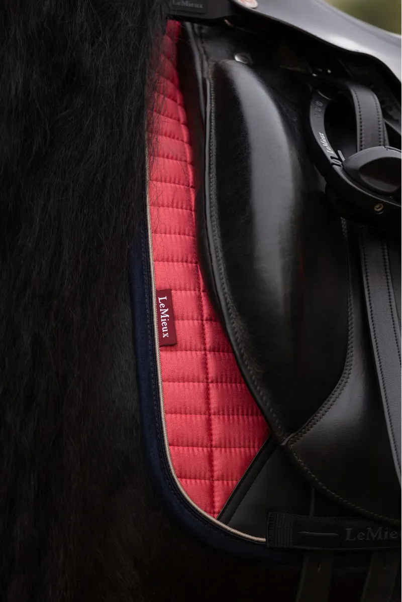 LeMieux Suede Dressage Square Cranberry-1