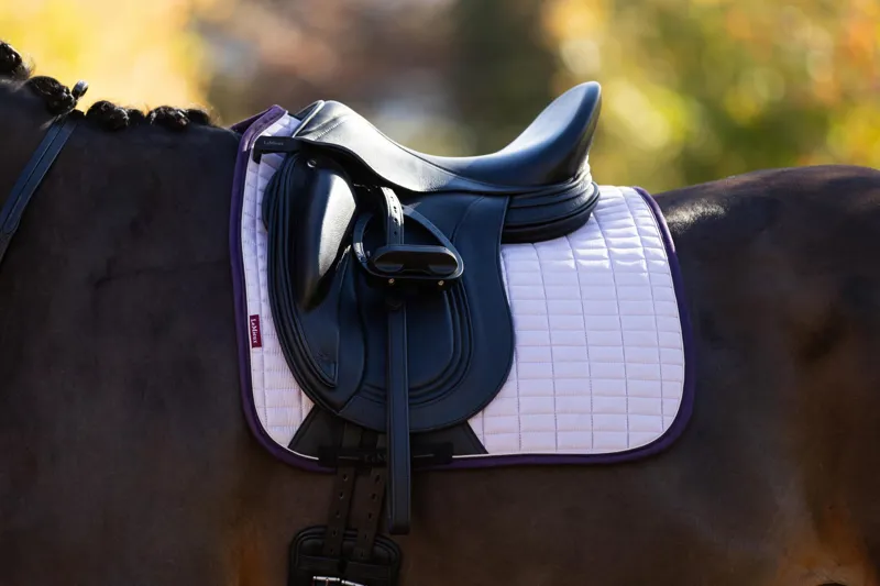 LeMieux Merino+ Suede Dressage Square in Lilac-2