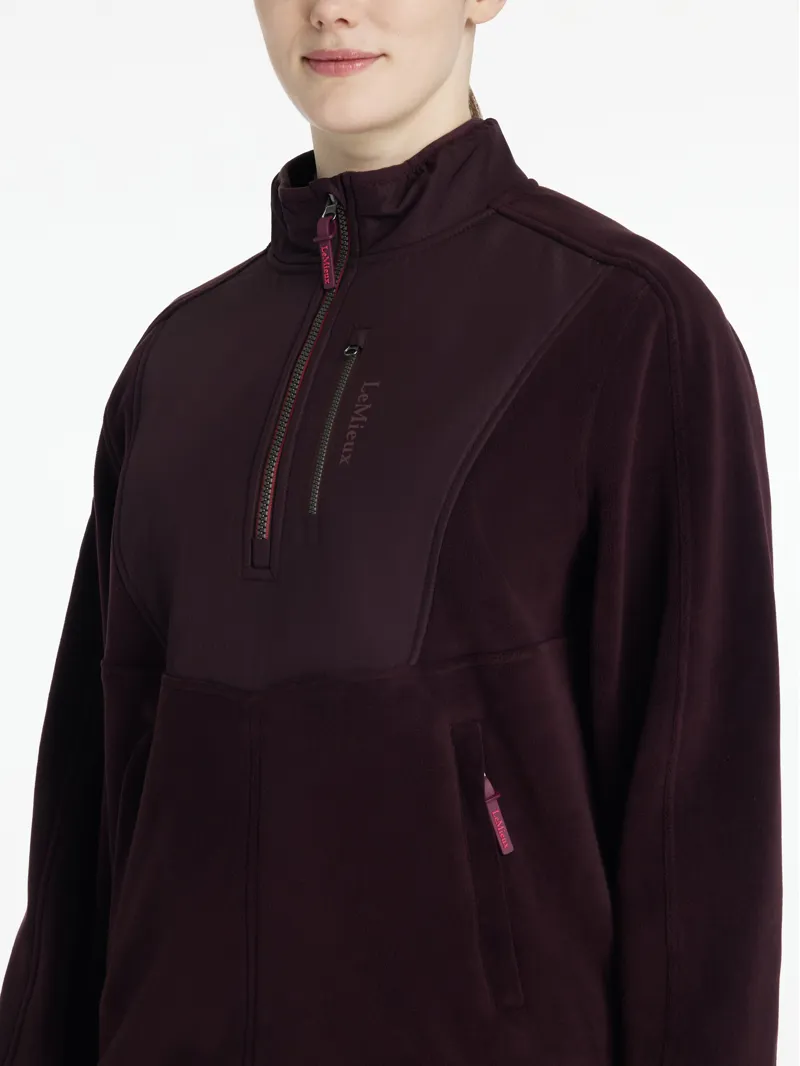 LeMieux Womens Clara Hybrid Fleece Damson-2