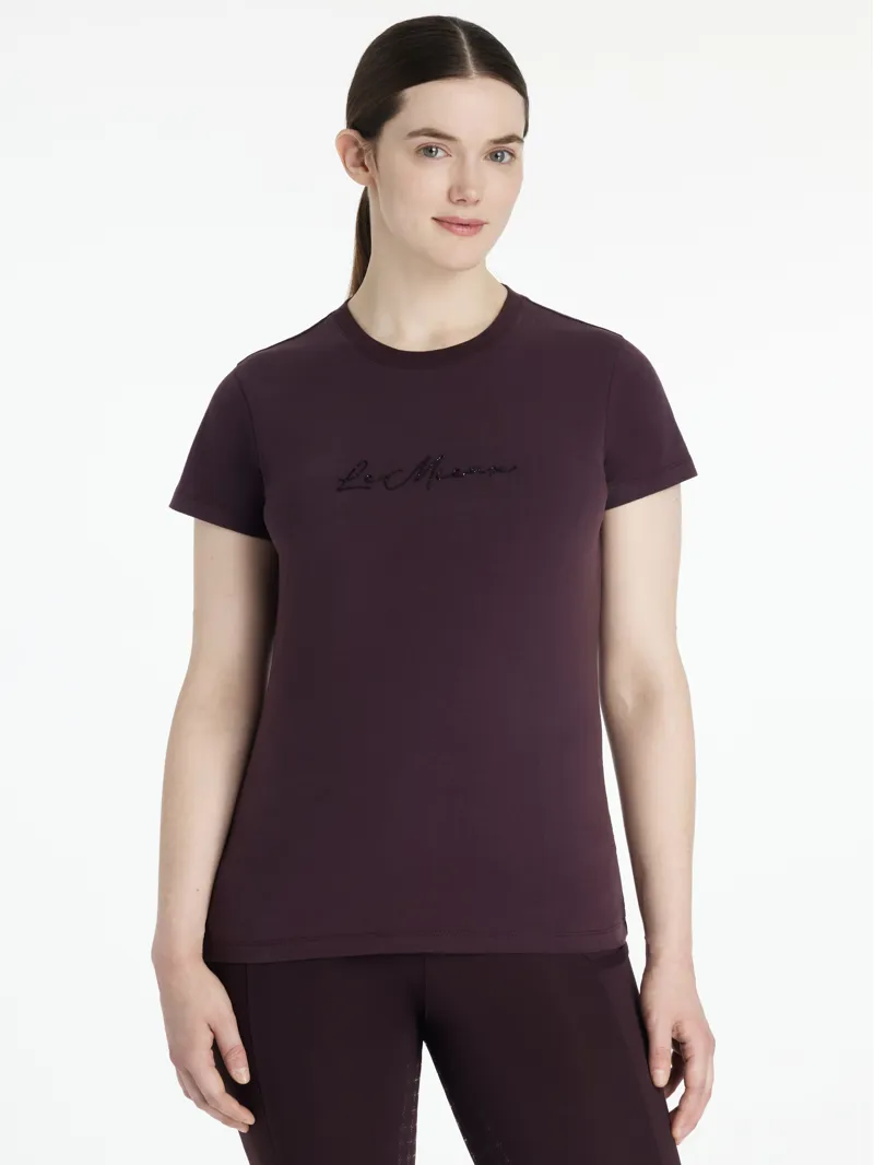 LeMieux Womens Classique Sparkle T-shirt Damson
