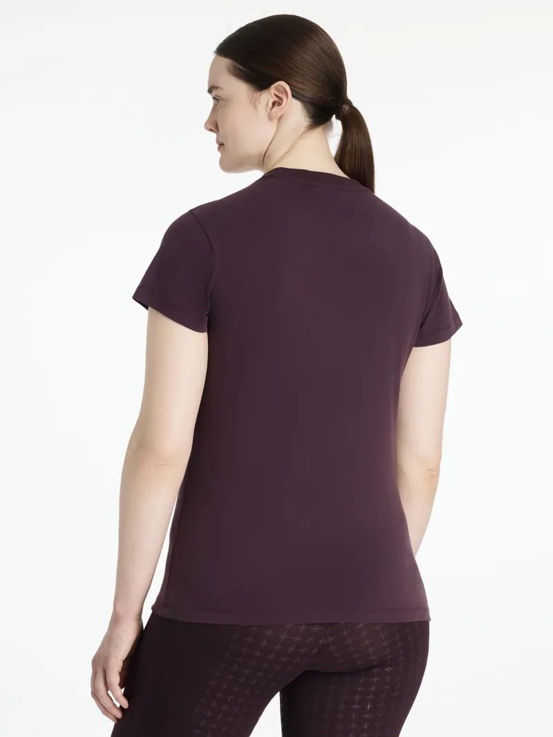 LeMieux Womens Classique Sparkle T-shirt Damson-1