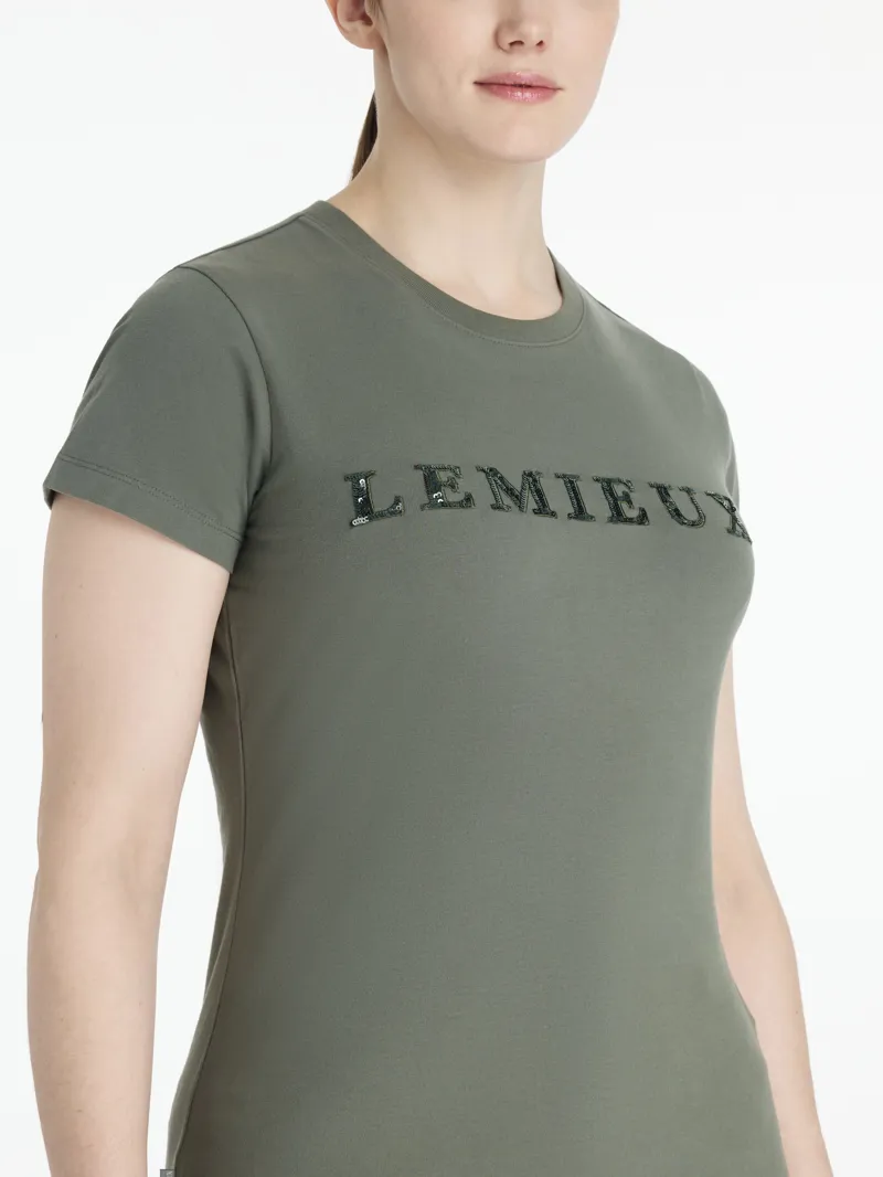 LeMieux Womens Classique Sparkle T-shirt Rosemary-2