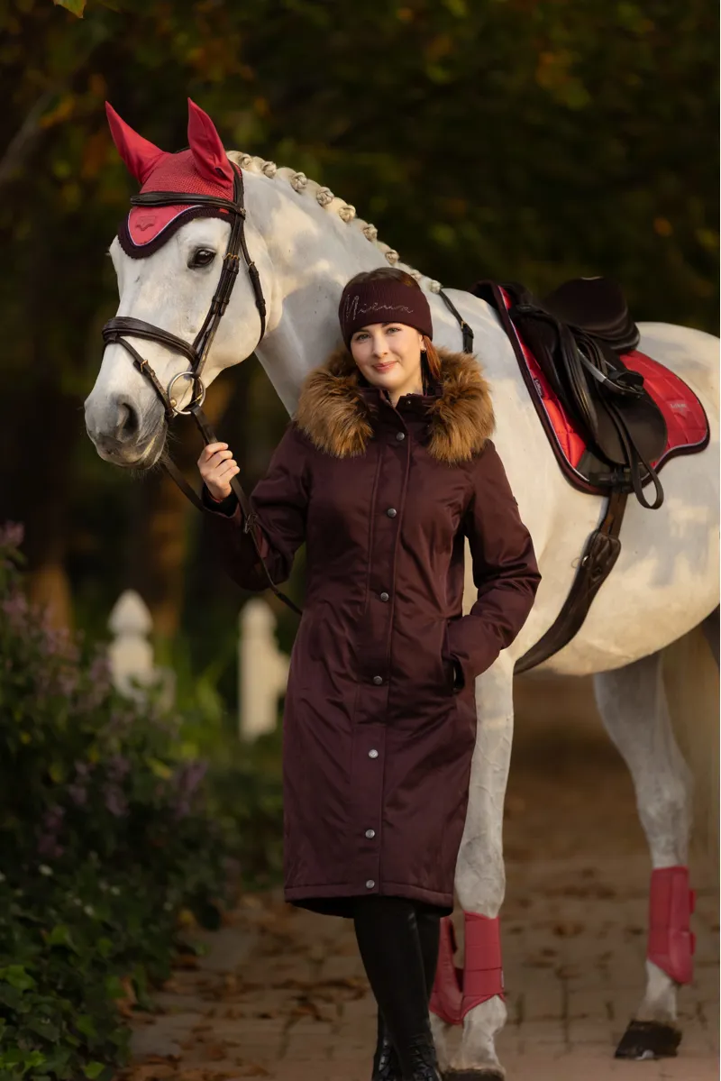 LeMieux Womens Anya Waterproof Riding Coat Damson-6