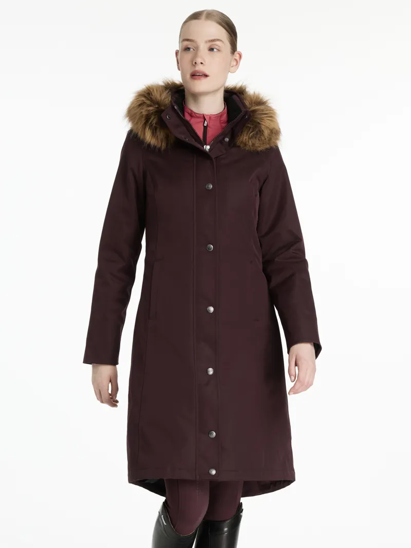 LeMieux Womens Anya Waterproof Riding Coat Damson