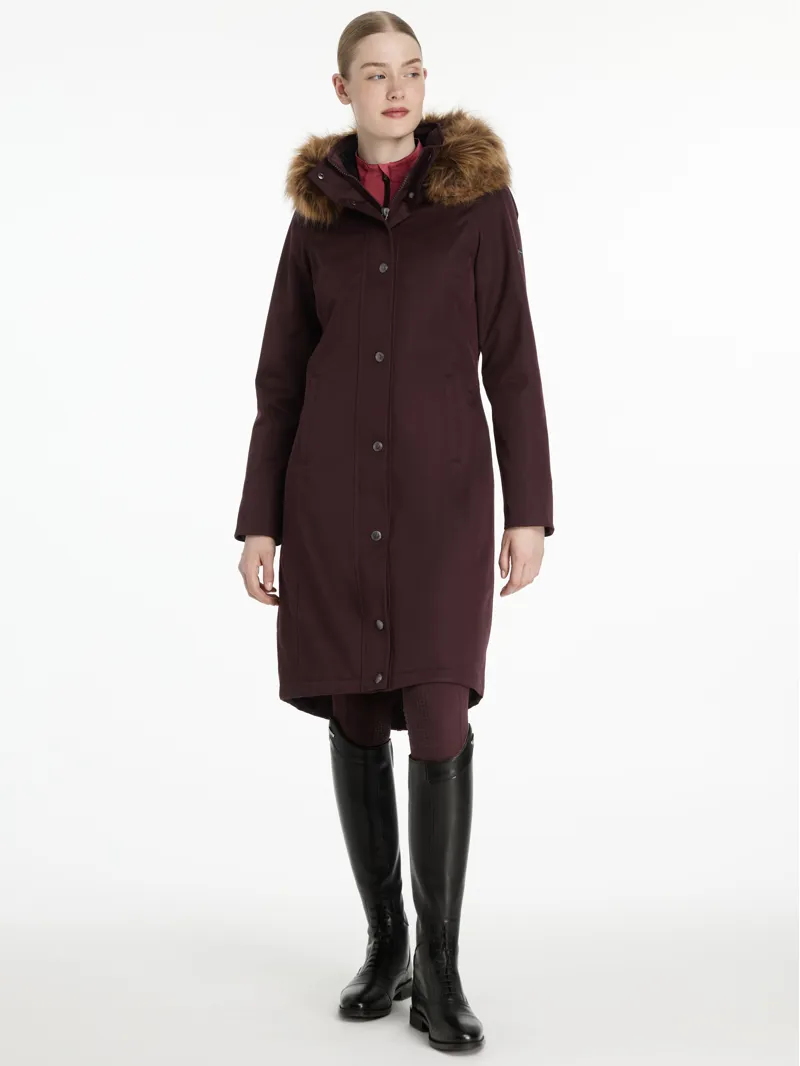 LeMieux Womens Anya Waterproof Riding Coat Damson-4