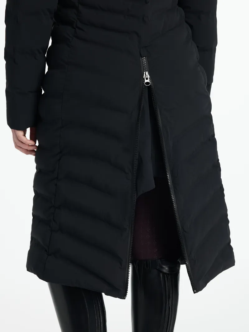 LeMieux Womens Hayley Water Resistant Longline Puffer Coat Black-3