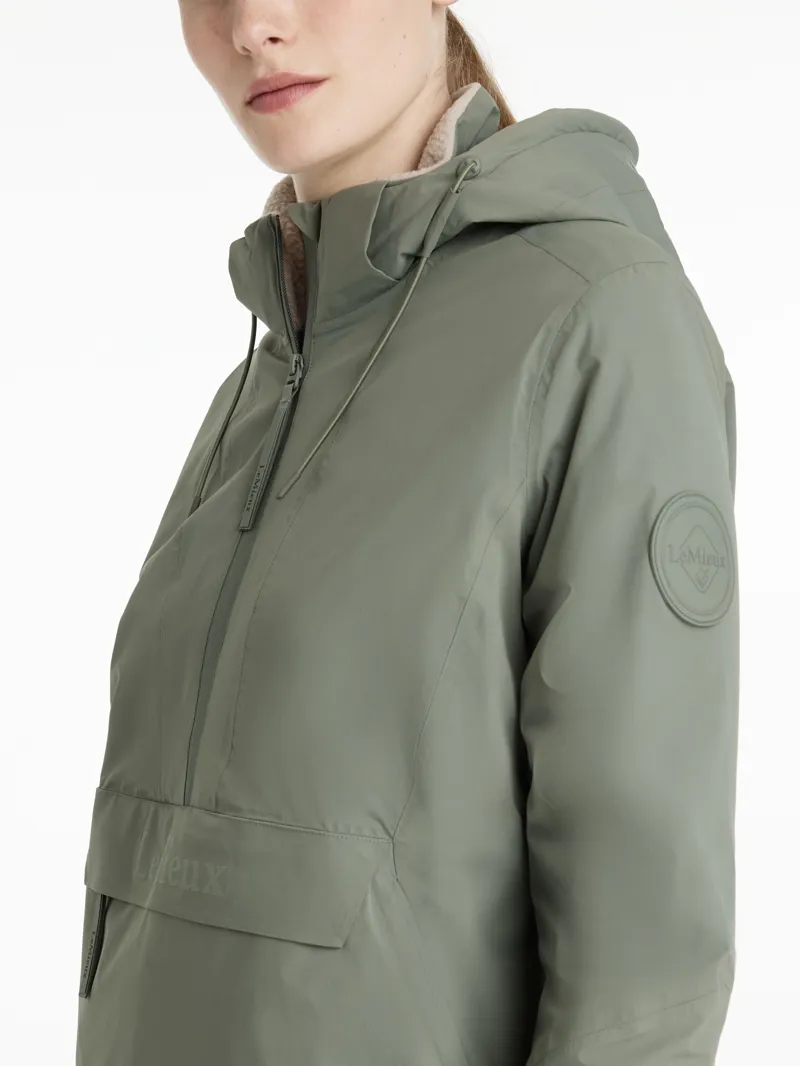 LeMieux Womens Phoebe Half Zip Waterproof Anorak Rosemary-2