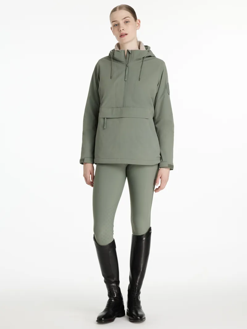 LeMieux Womens Phoebe Half Zip Waterproof Anorak Rosemary-3