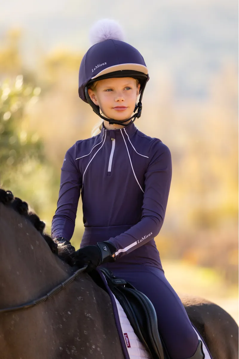 LeMieux Kids Young Rider Mia Mesh Base Layer Juniper-4