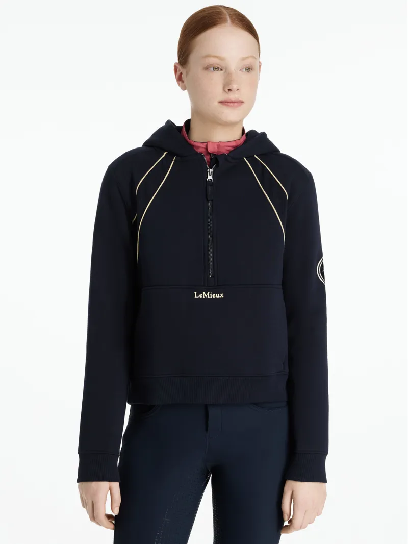 LeMieux Young Rider Hettie Half Zip Hoodie Navy