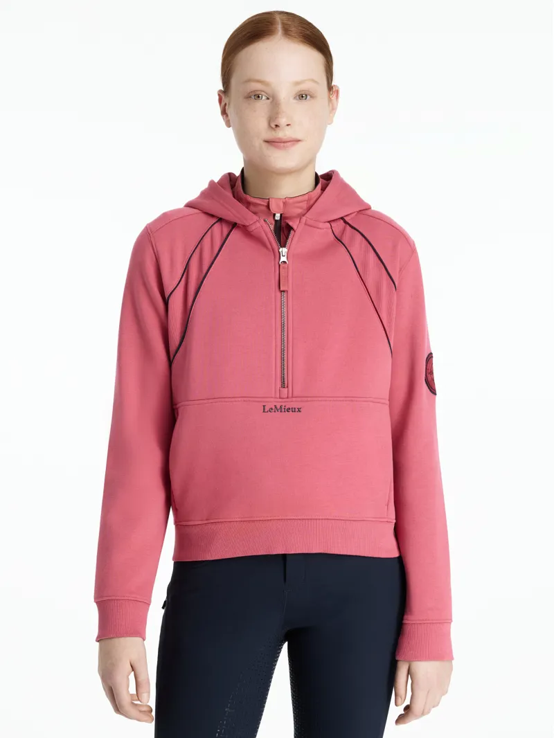 LeMieux Young Rider Hettie Half Zip Hoodie Cranberry