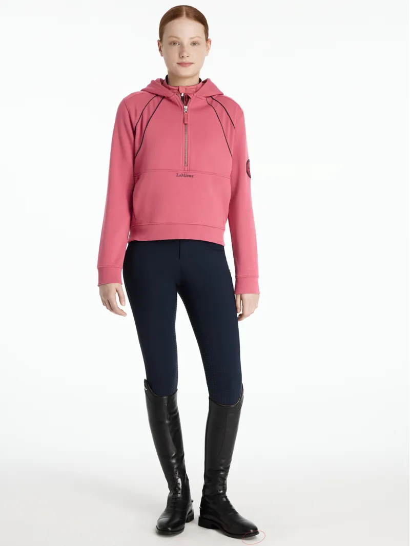 LeMieux Young Rider Hettie Half Zip Hoodie Cranberry-2