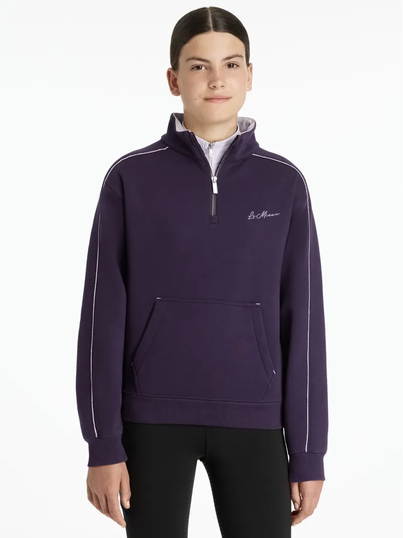 LeMieux Young Rider Kate Quarter Zip Sweat Juniper/Lilac
