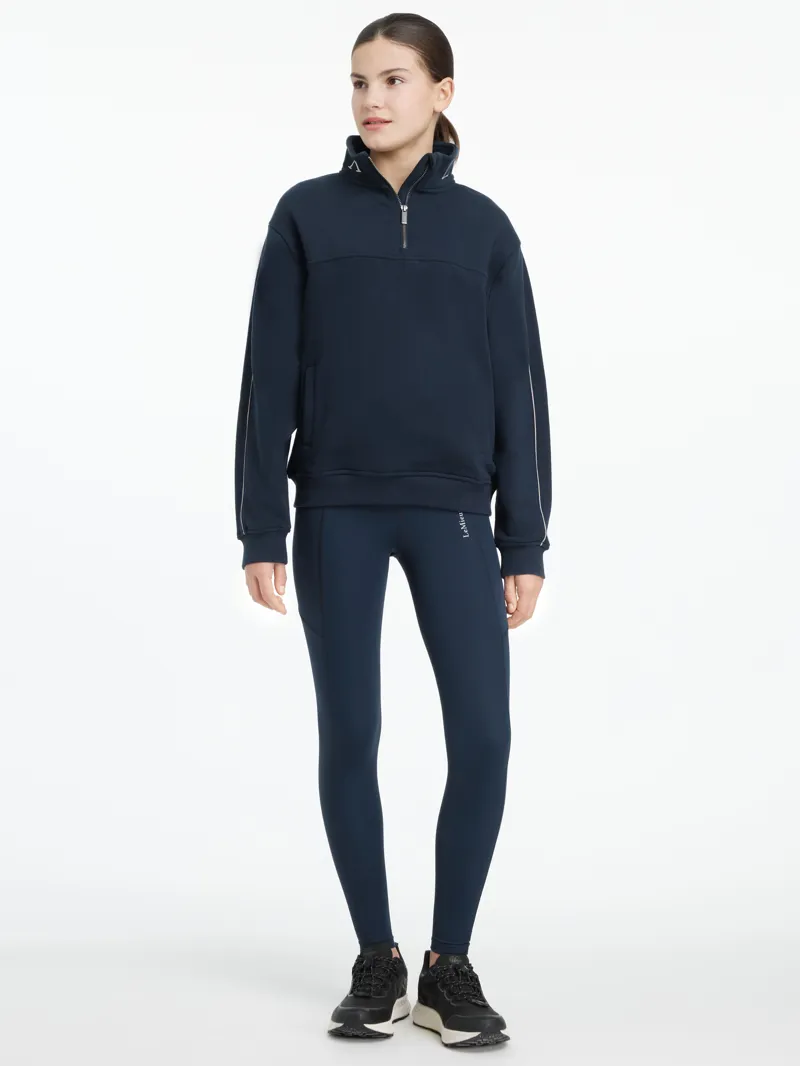 LeMieux Young Rider Kate Quarter Zip Sweater Navy-1