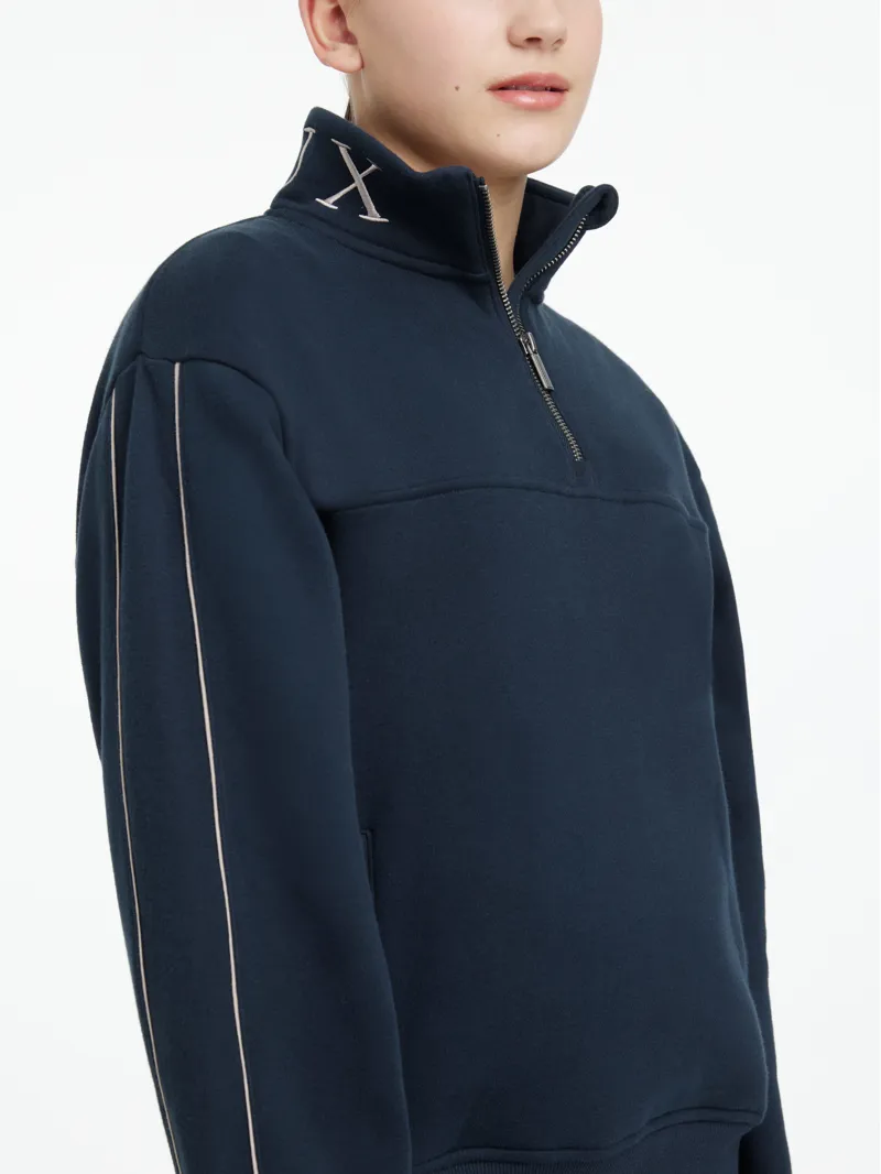 LeMieux Young Rider Kate Quarter Zip Sweater Navy-3