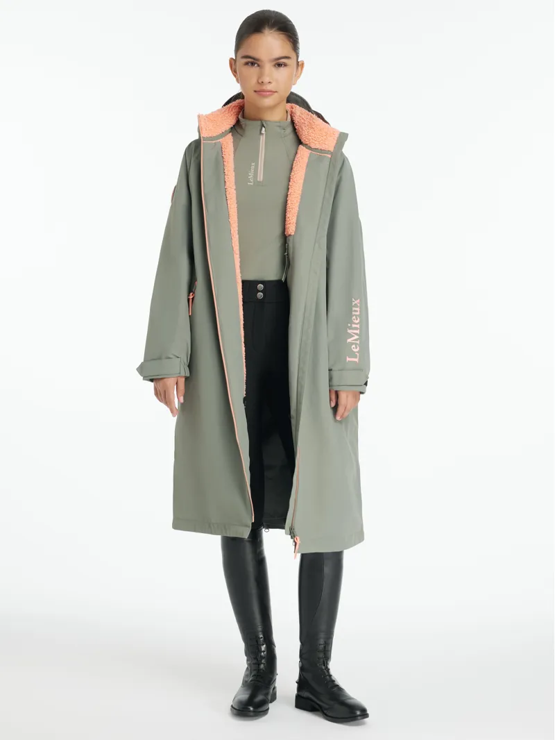 Sloan Rider Robe LeMieux Young Rider Hydroshield Warm Robe Coat Kids In Rosemary