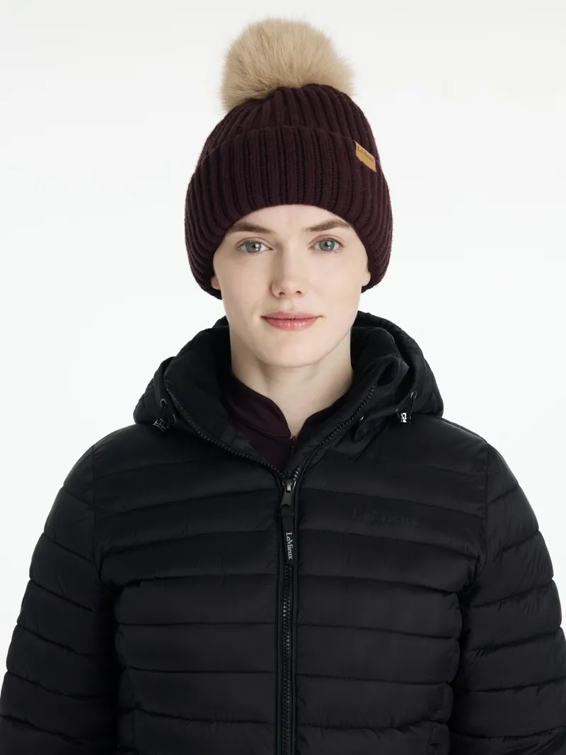 LeMieux Ladies Clara Rib Beanie Damson