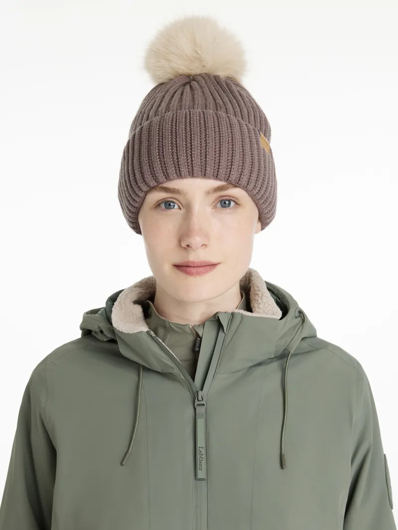 LeMieux Ladies Clara Rib Beanie Walnut