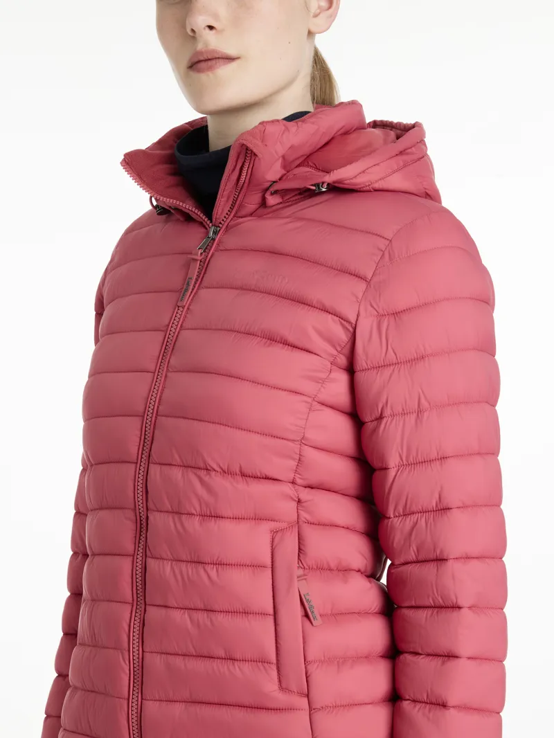 LeMieux Womens Rose Hooded Puffer Jacket Cranberry-2