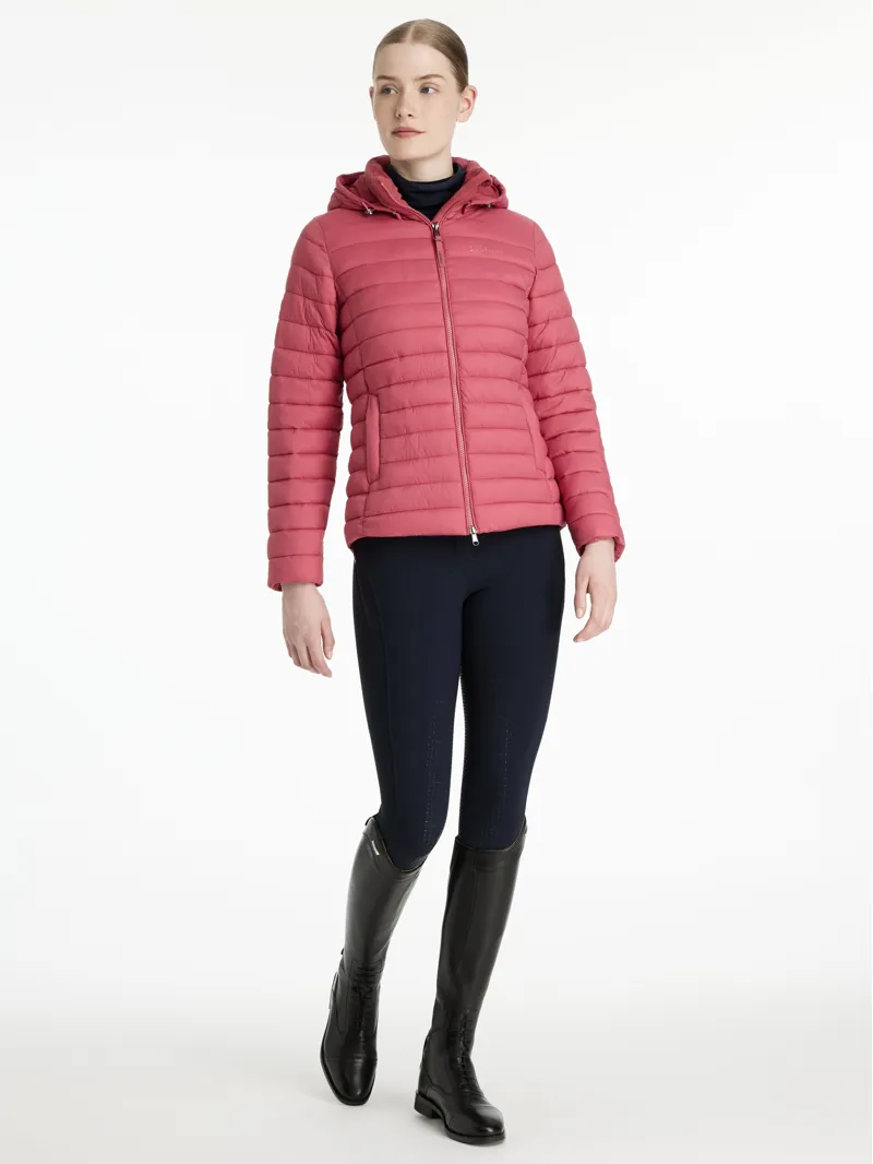 LeMieux Womens Rose Hooded Puffer Jacket Cranberry-3